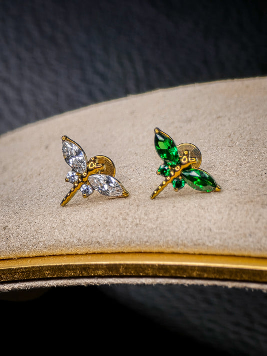 Libelinha Encantada Labret em Titânio