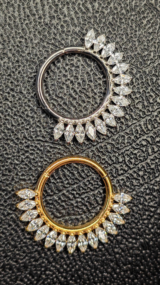 Coroa de Marquise Clicker em Titânio