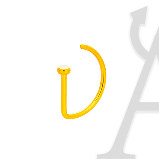 Argola Aberta Flatback (D-ring)em Titânio G23 – Minimalismo Puro