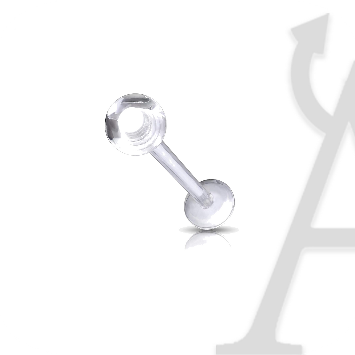 Inferior em bioflex transparente com barra em teflon, peça de substituição para labret
